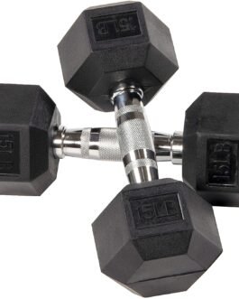 Sporzon! Rubber Encased Hex Dumbbell